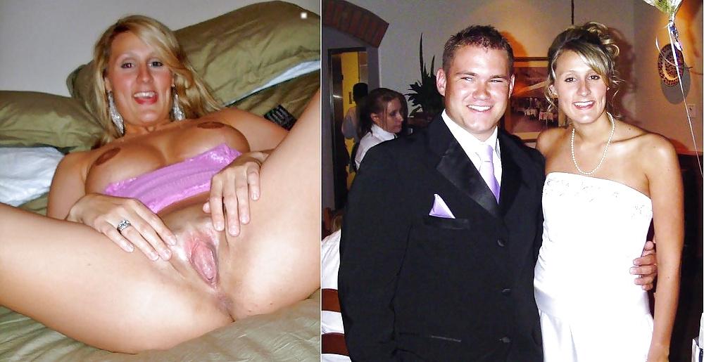 25P Brides and bridesmaids. Before and after.