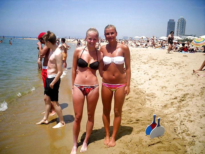 25P YOUNG TEEN SLUTS AT THE BEACH - COMMEN THEM DIRTY