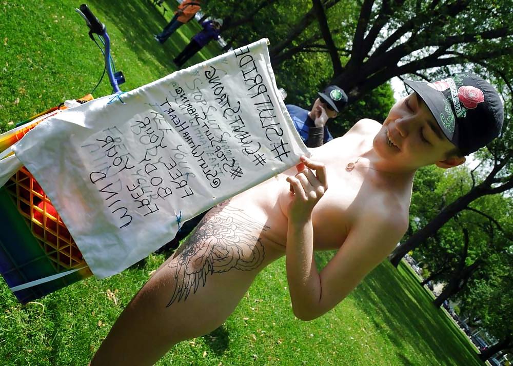 17P Naked bike ride Canada.