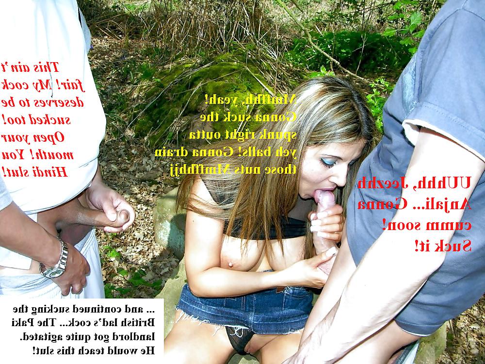 14P British Indian Milf Slut Sucks Two Cocks in the Park