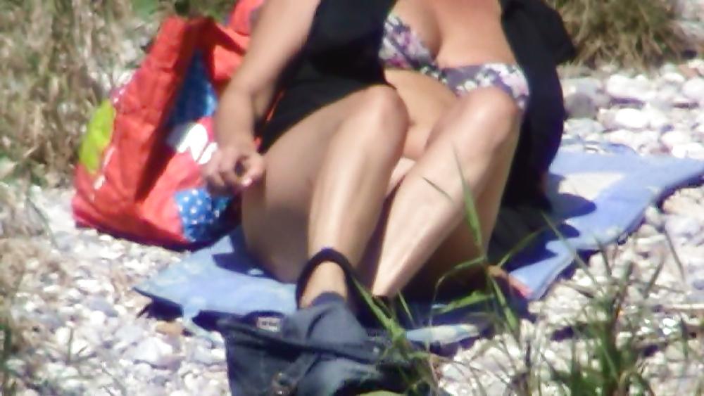 13P Nude beach striptease before fuck