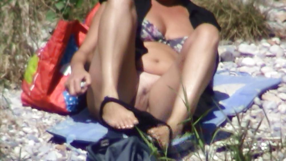 13P Nude beach striptease before fuck
