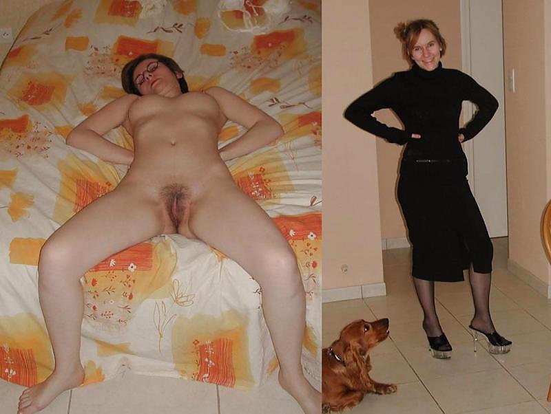 25P Mature milf dressed undressed