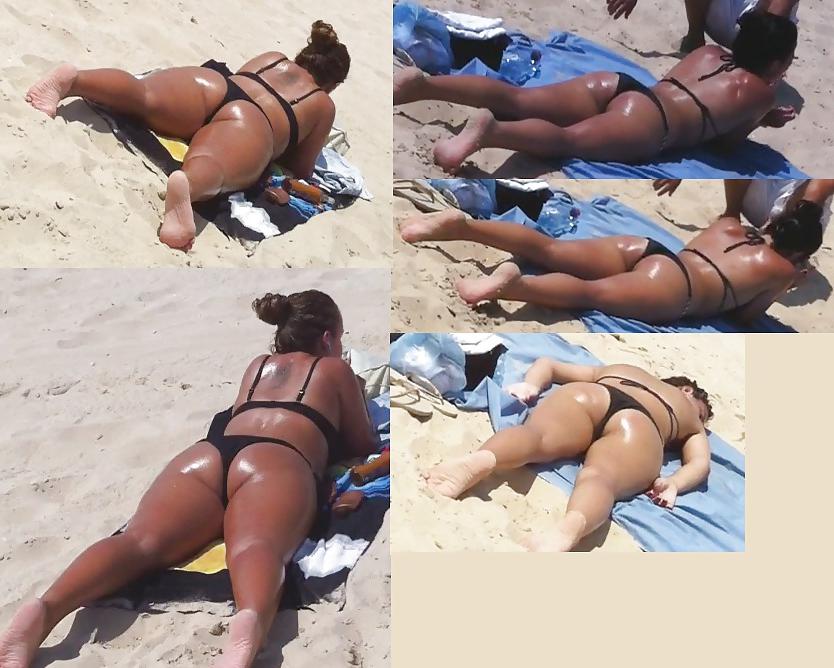 5P Fat asses at the beach