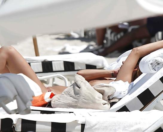 13P Beatrice Trezeguet topless at the beach