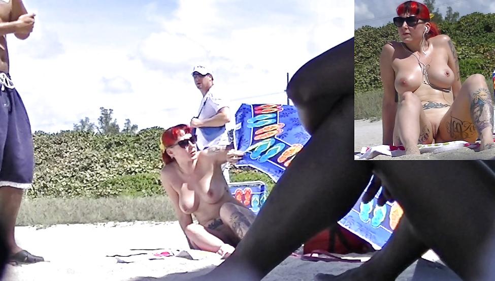 10P Morgan La Rue 1st Time At The Nude Beach!