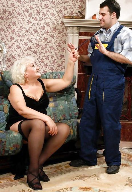 18P Sexy dressed sweetie Louisa seduces handyman