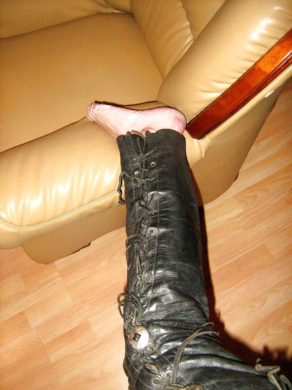 13P FEET IN LEATHER
