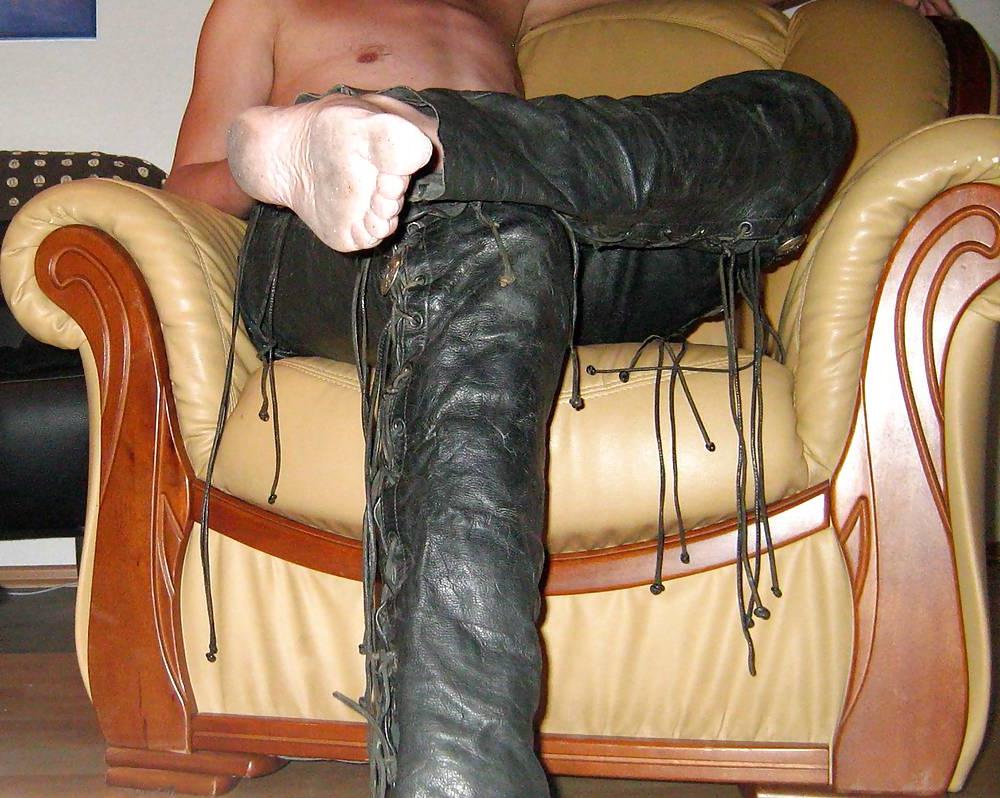 13P FEET IN LEATHER