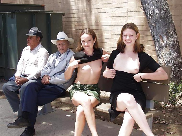 24P Flashing tits.