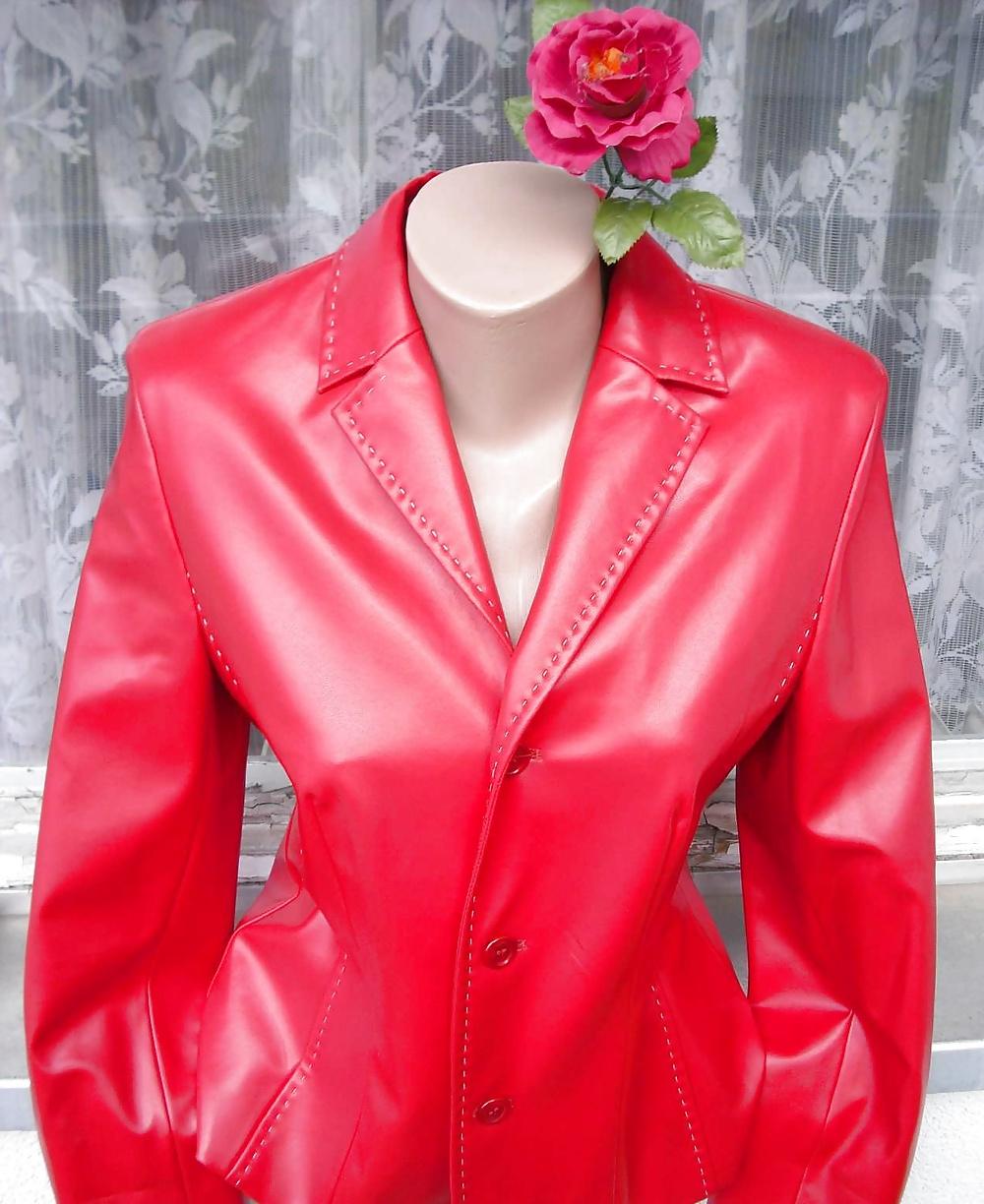 4P Soft red leather needs my cock