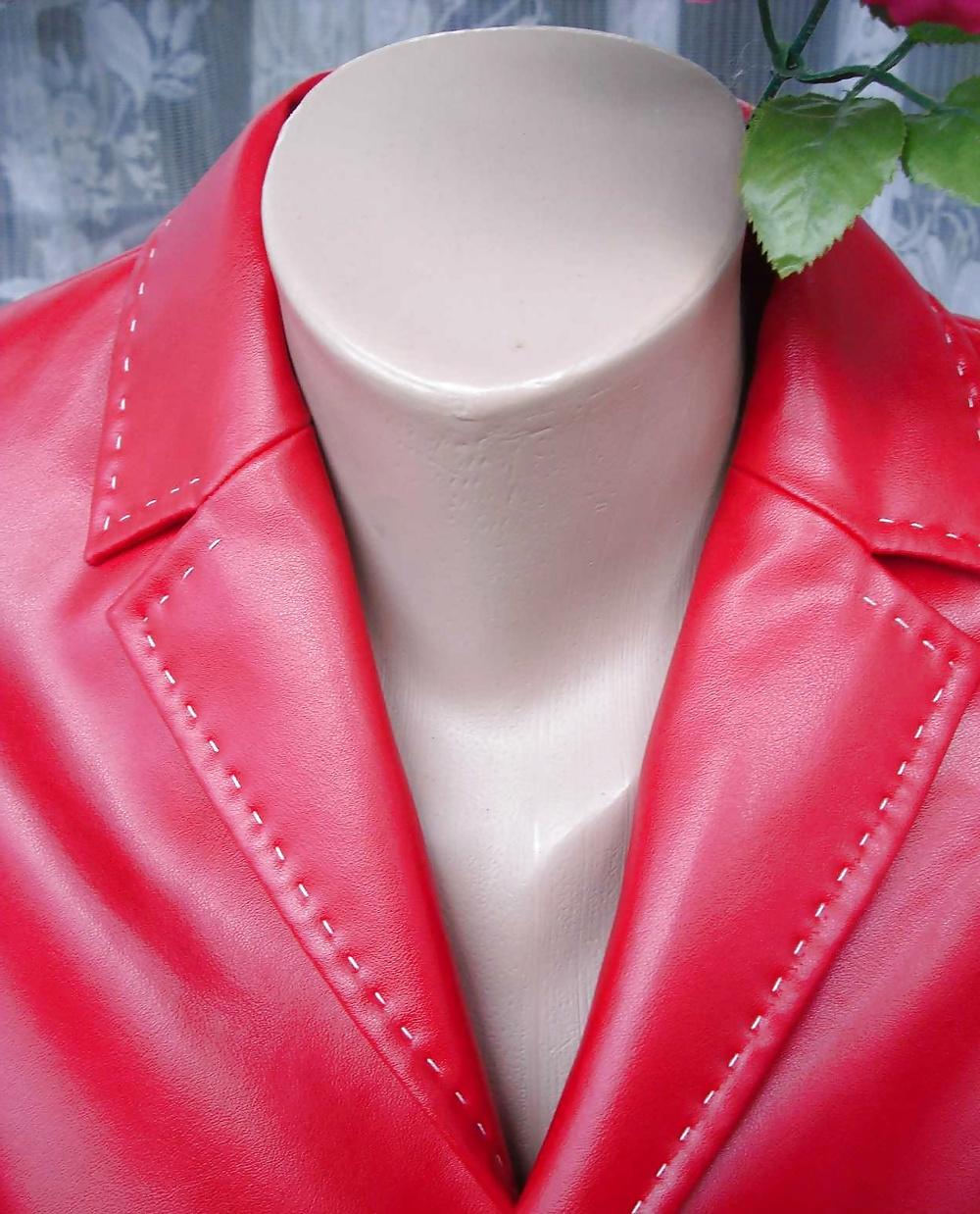 4P Soft red leather needs my cock