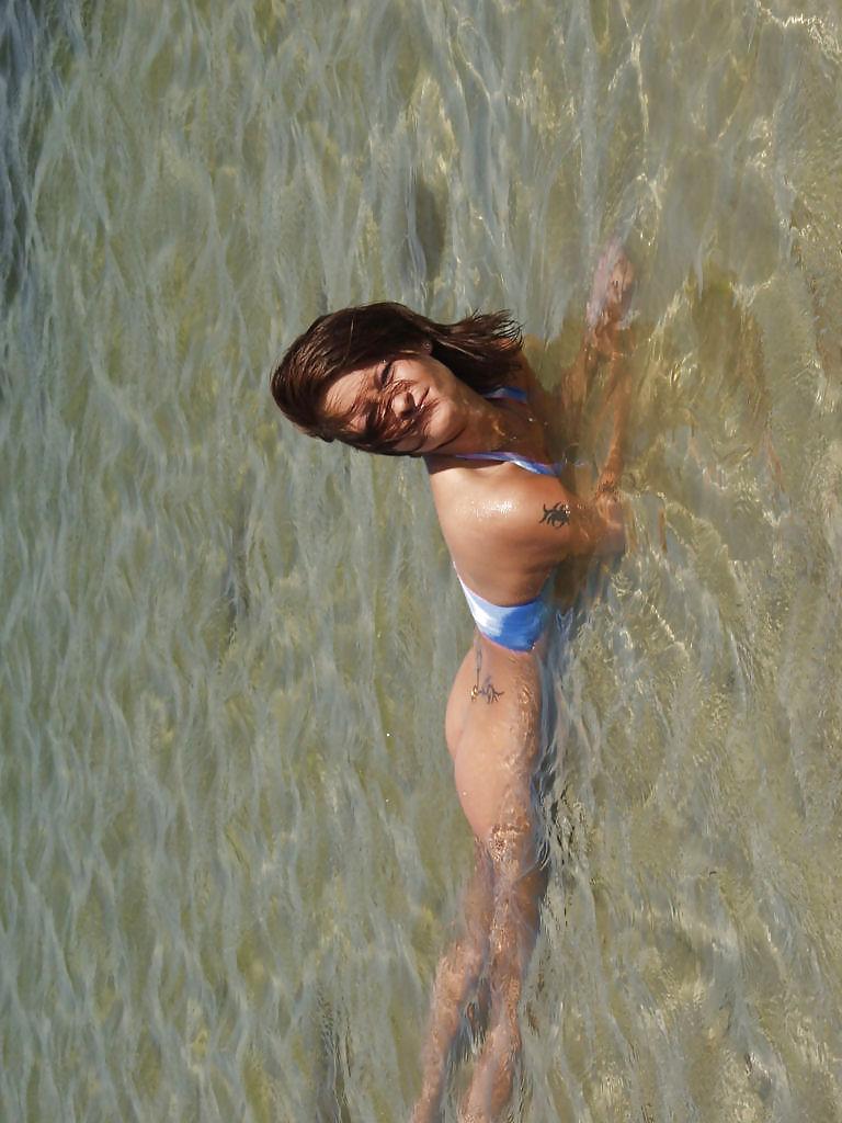 19P Hot Russian posing on a beach
