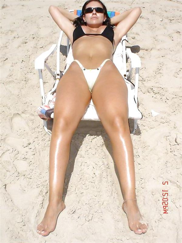 25P Maria: Fake Tit Tanlined Beach Babe