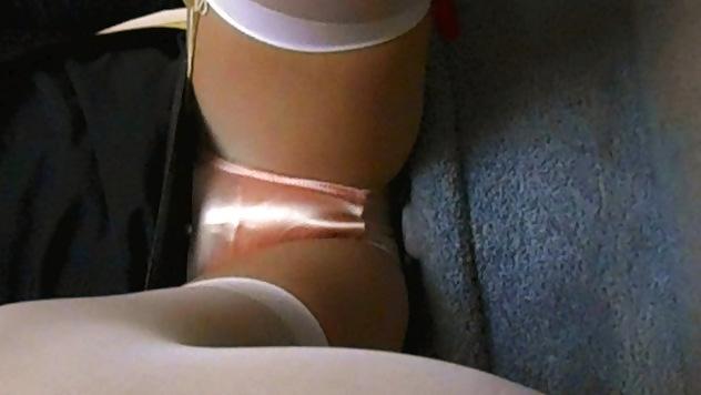7P Leather Mini Satin Panties