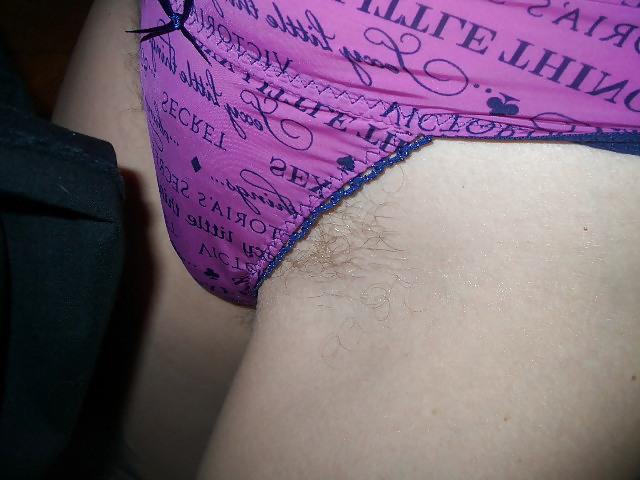 25P Hairy Tattooed Milf Pantie shots