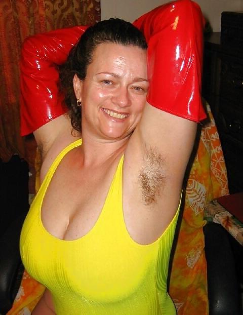 25P Miscellaneous girls showing hairy, unshaven armpits 1