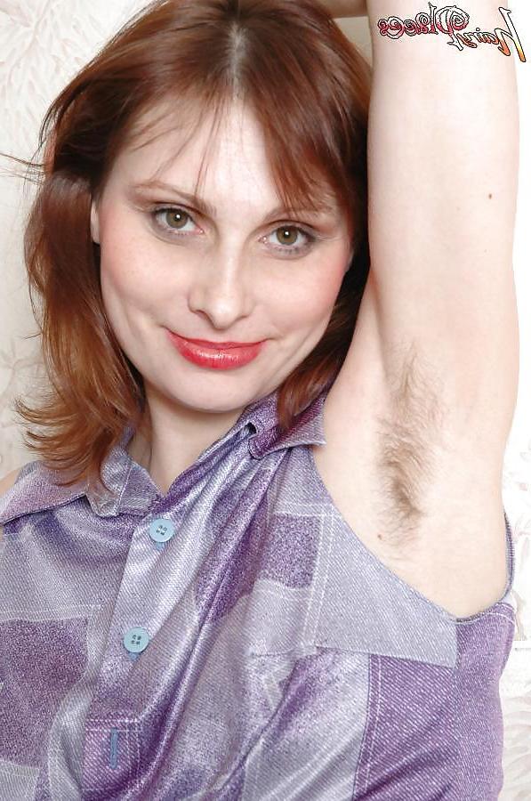 25P Miscellaneous girls showing hairy, unshaven armpits 1