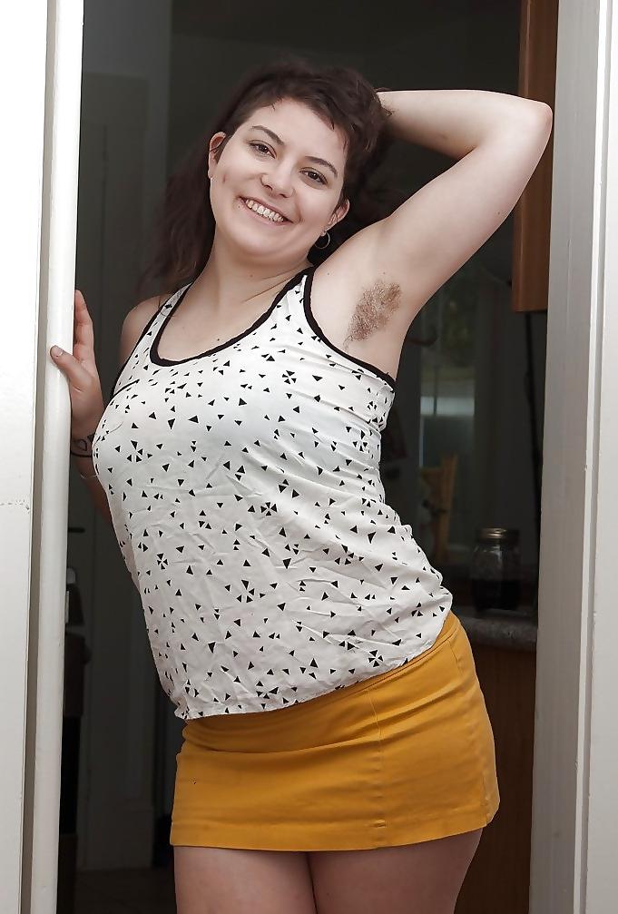 25P Miscellaneous girls showing hairy, unshaven armpits 2