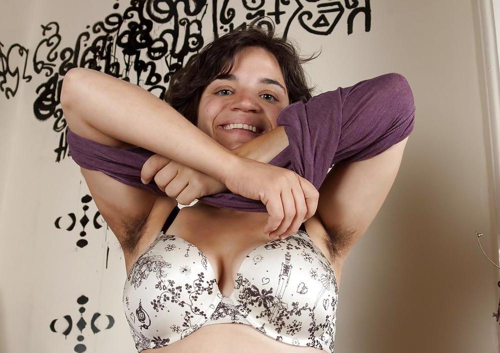 25P Miscellaneous girls showing hairy, unshaven armpits 2