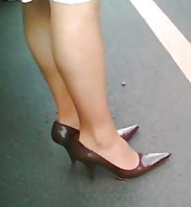 8P Office milf spreads wide to show pantyhose pussy