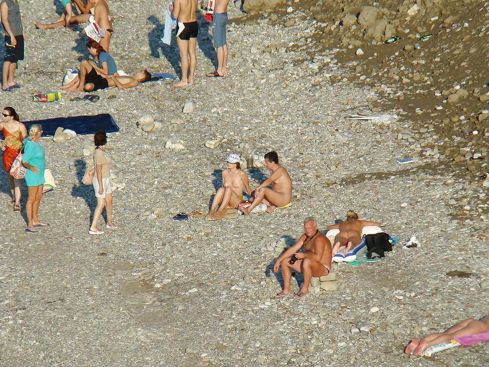 25P Ältere Strand-Nudisten