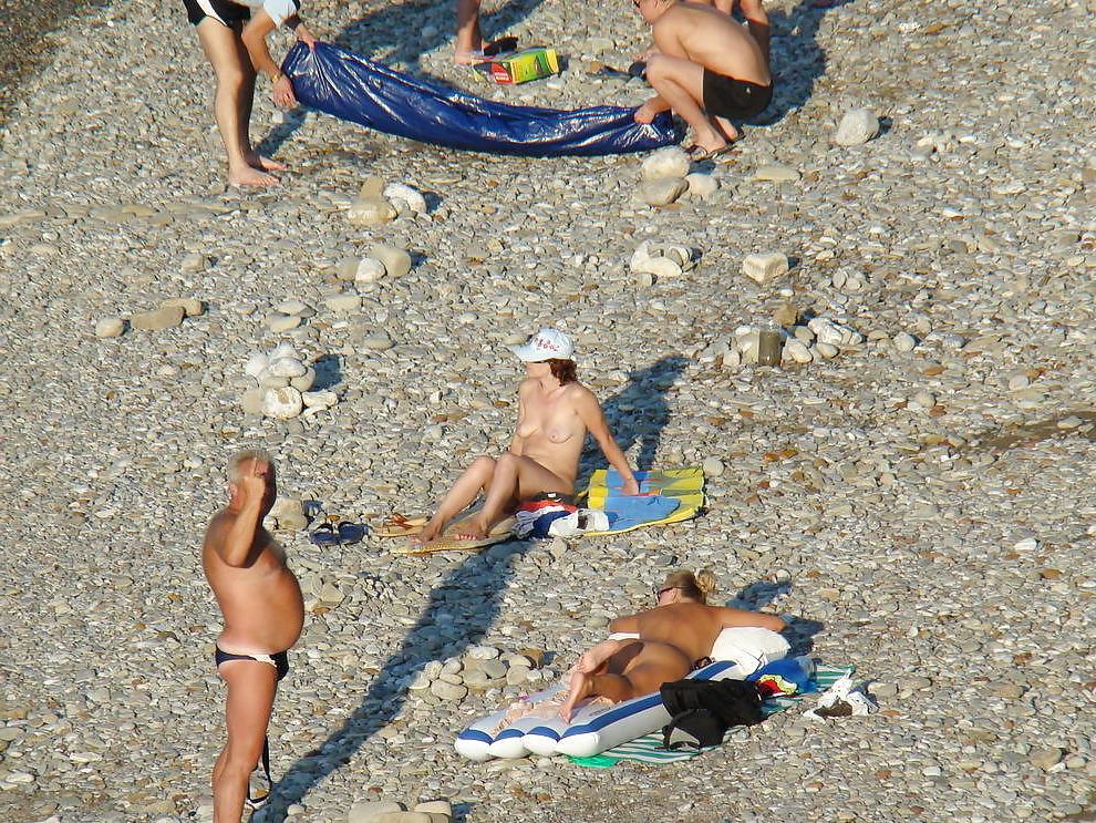 25P Ältere Strand-Nudisten