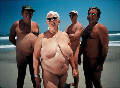 15P Naked beach group.