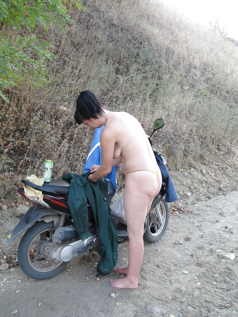 25P Lili naked on a public beach - 2