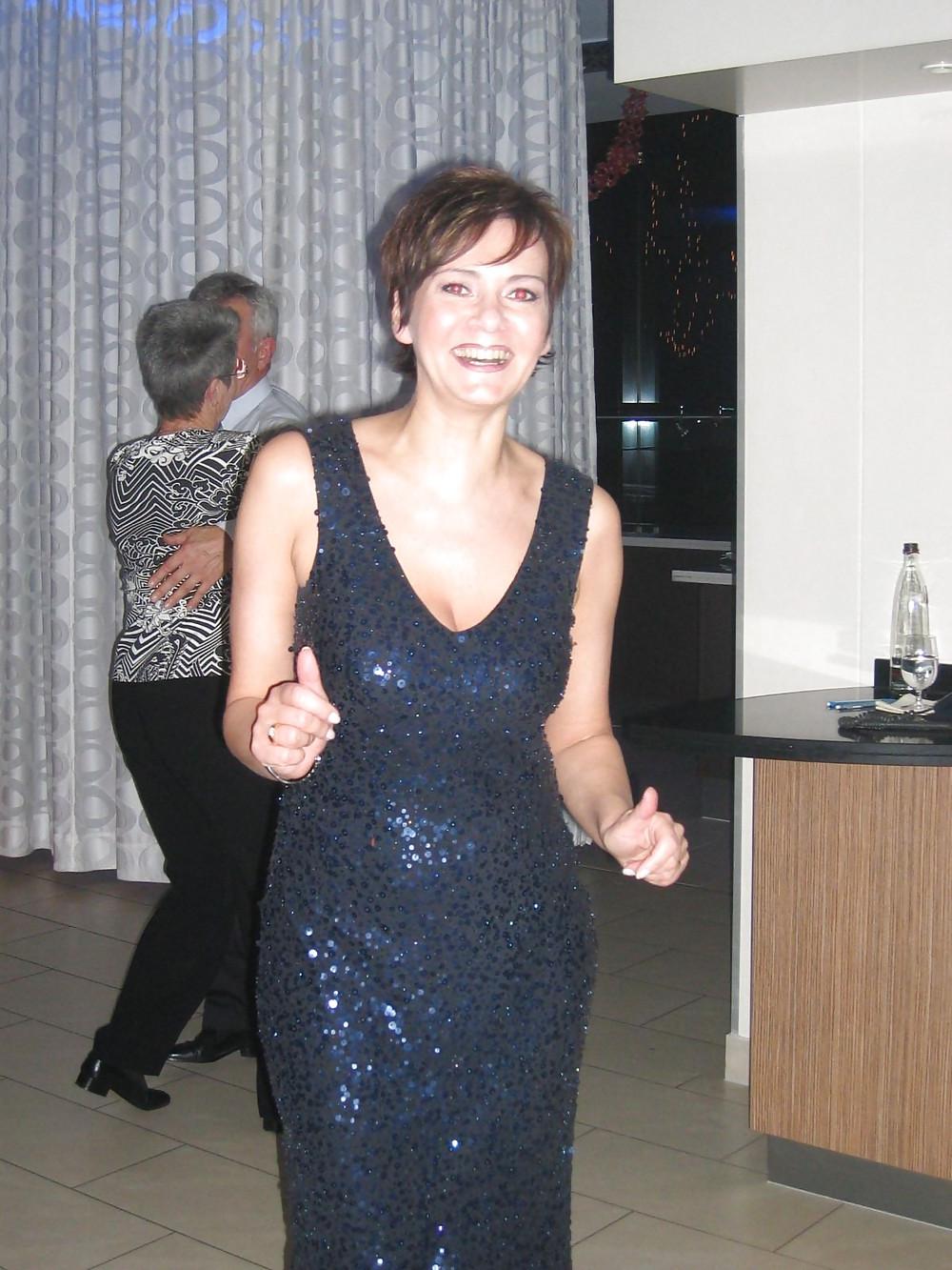 25P Short-Haired, Busty, Saggy Mature on the Beach