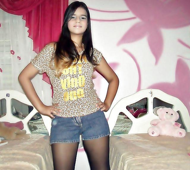 19P Beautiful Teen Angela in Nylons