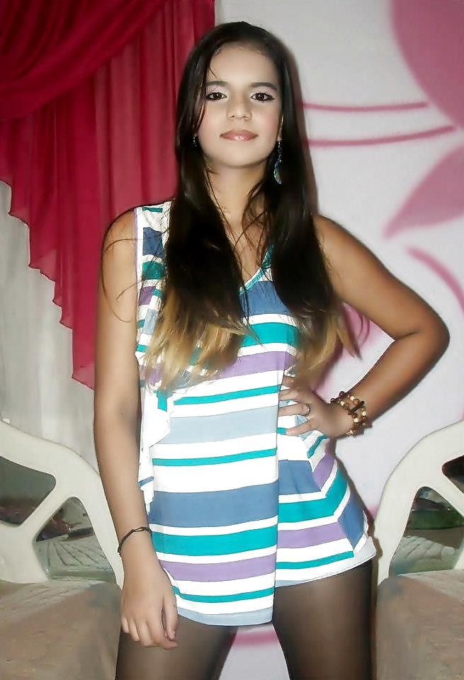 19P Beautiful Teen Angela in Nylons