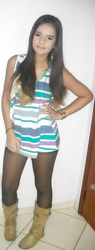 19P Beautiful Teen Angela in Nylons