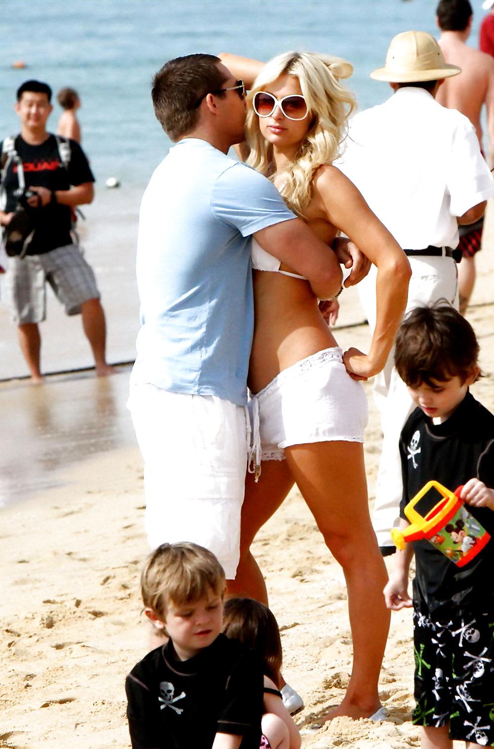 9P Paris Hilton in Bikini at the Beach in Cabo San Lucas