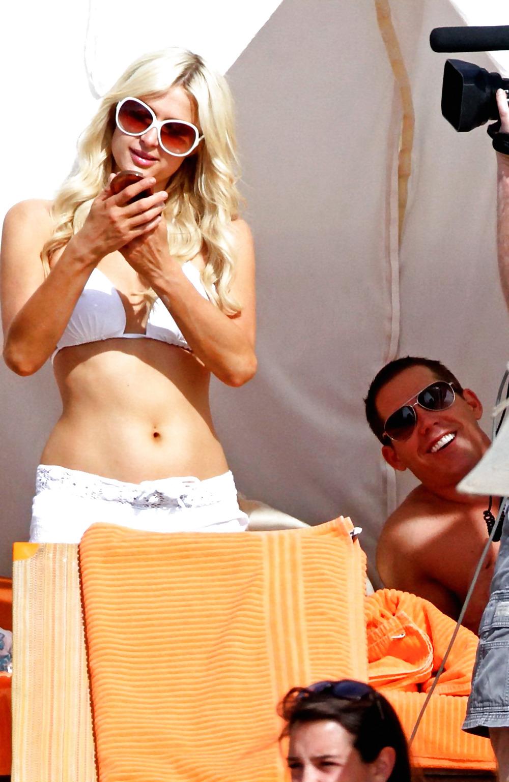 9P Paris Hilton in Bikini at the Beach in Cabo San Lucas