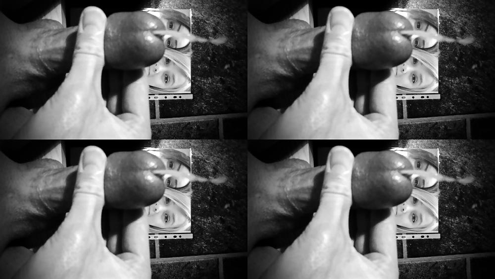 14P My Hairy And Shaved Flying Cumshots In Black & White 3