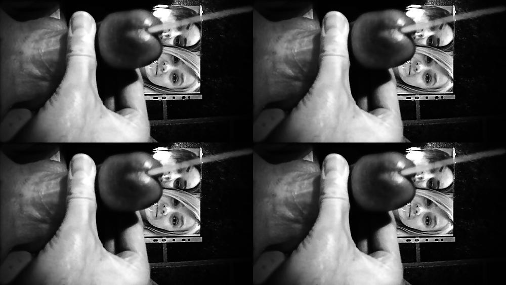 14P My Hairy And Shaved Flying Cumshots In Black & White 3