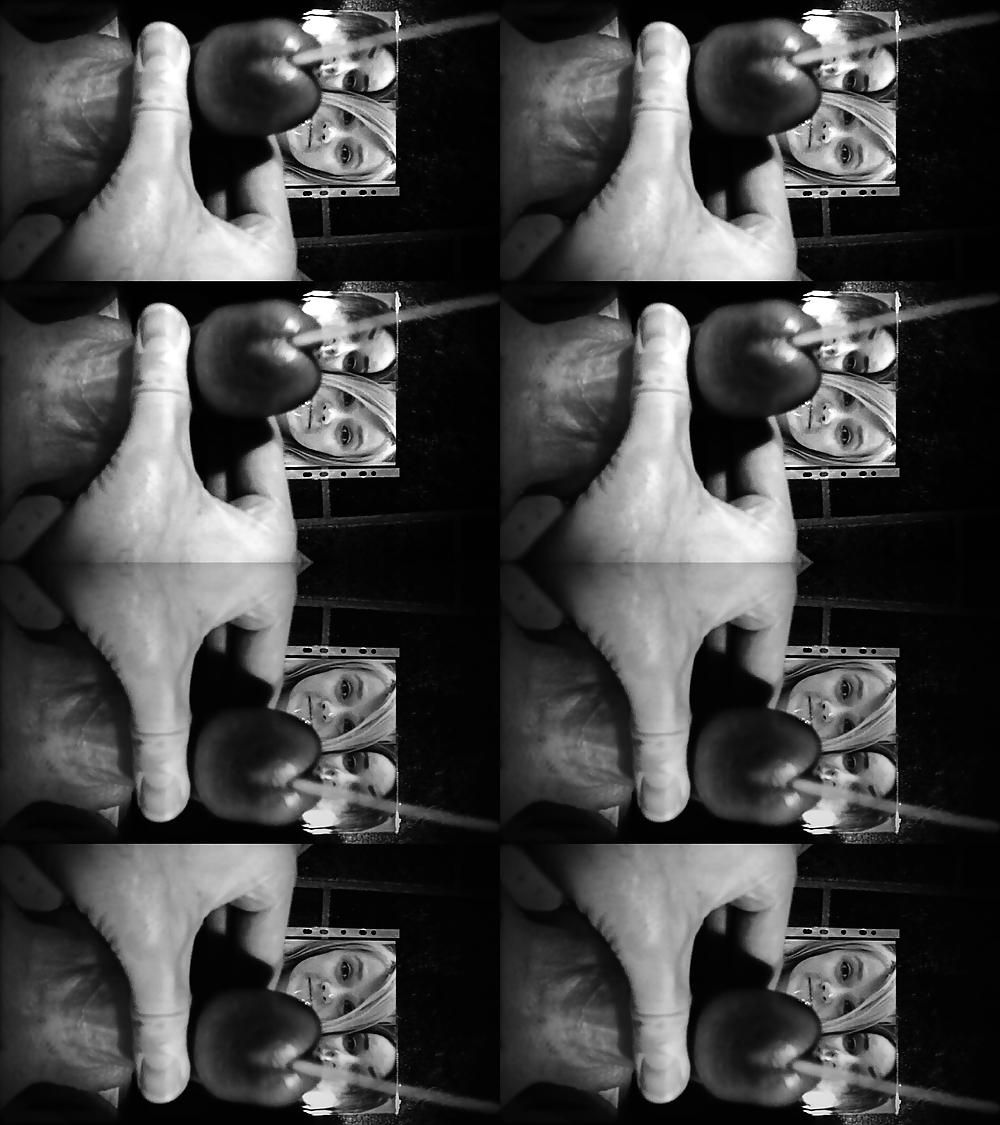 14P My Hairy And Shaved Flying Cumshots In Black & White 3