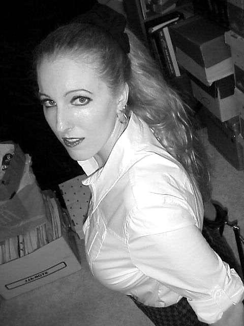 25P Black and white office Bondage