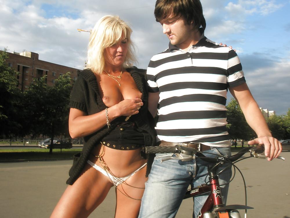 20P Flashing in white knickers