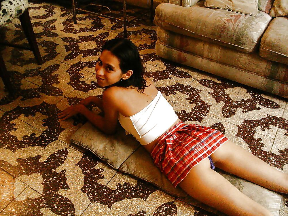 25P Young Latin Slut upskirt,ass,tits,bj and pussy