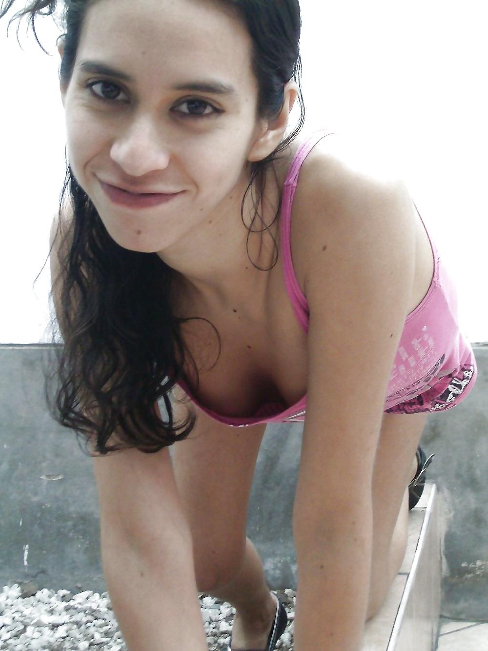 25P Young Latin Slut upskirt,ass,tits,bj and pussy