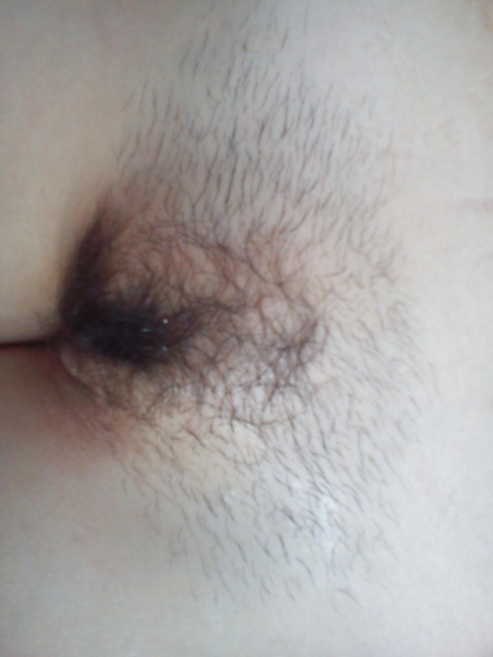 9P Hairy pussy black pantie