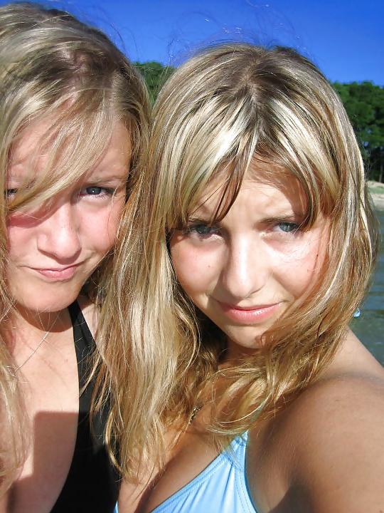 25P Two teens on the beach!
