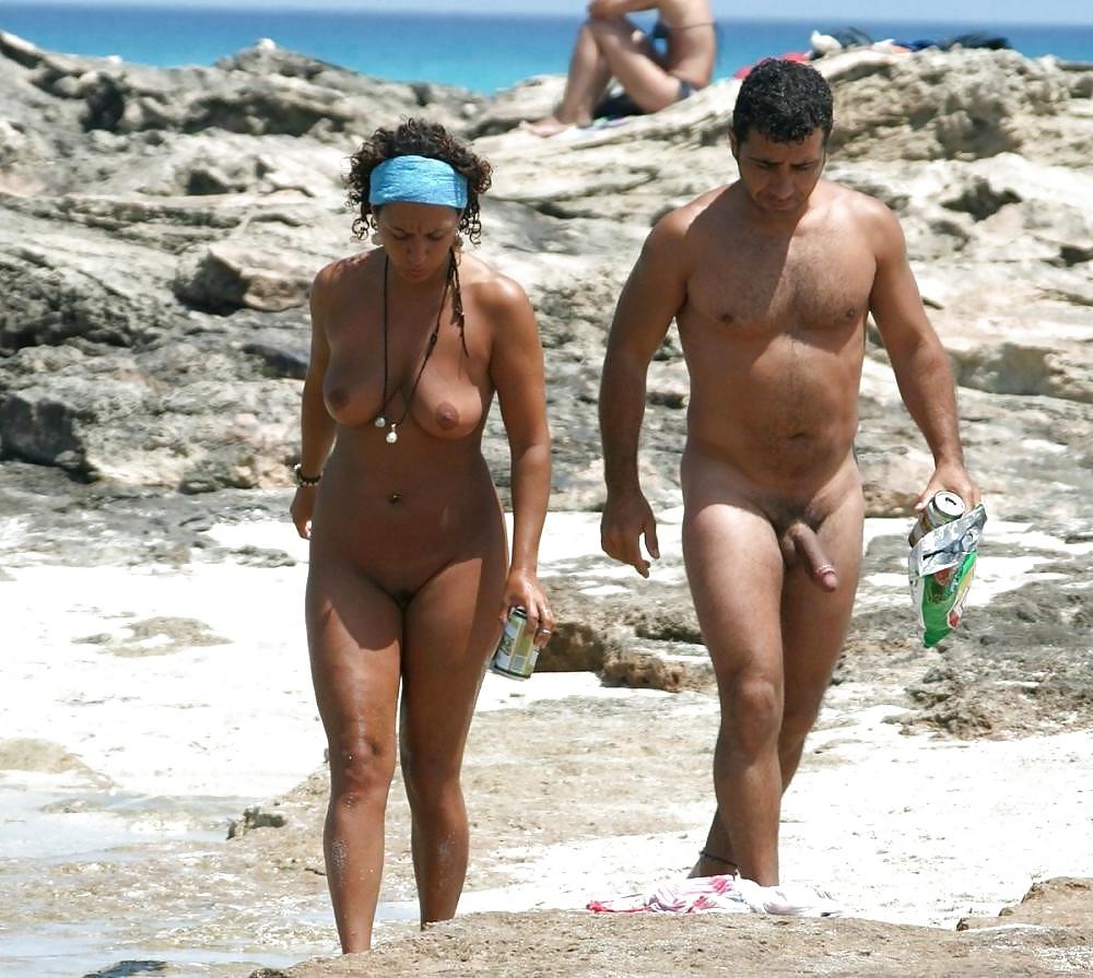 25P Caught erecting at nude beach - part 2