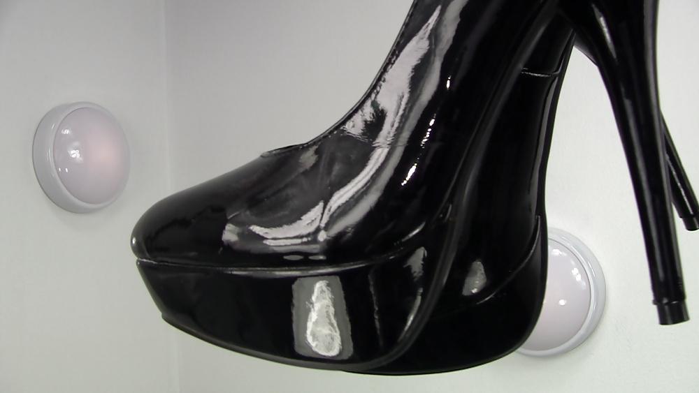 9P My new shiny patent leather killers heels..