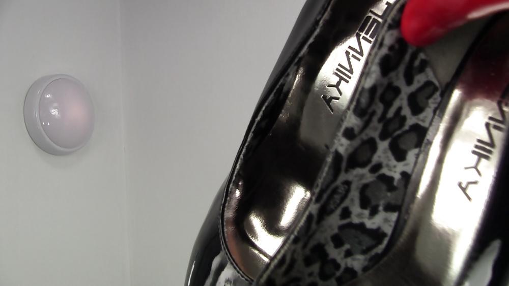 9P My new shiny patent leather killers heels..