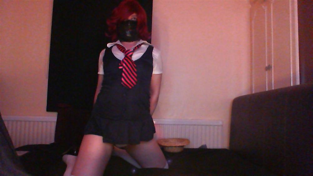 13P Tranny Evie Schoolgirl