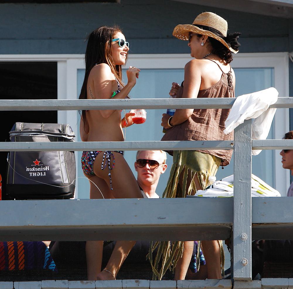 25P Ashley Tisdale Bikini candids Malibu Beach