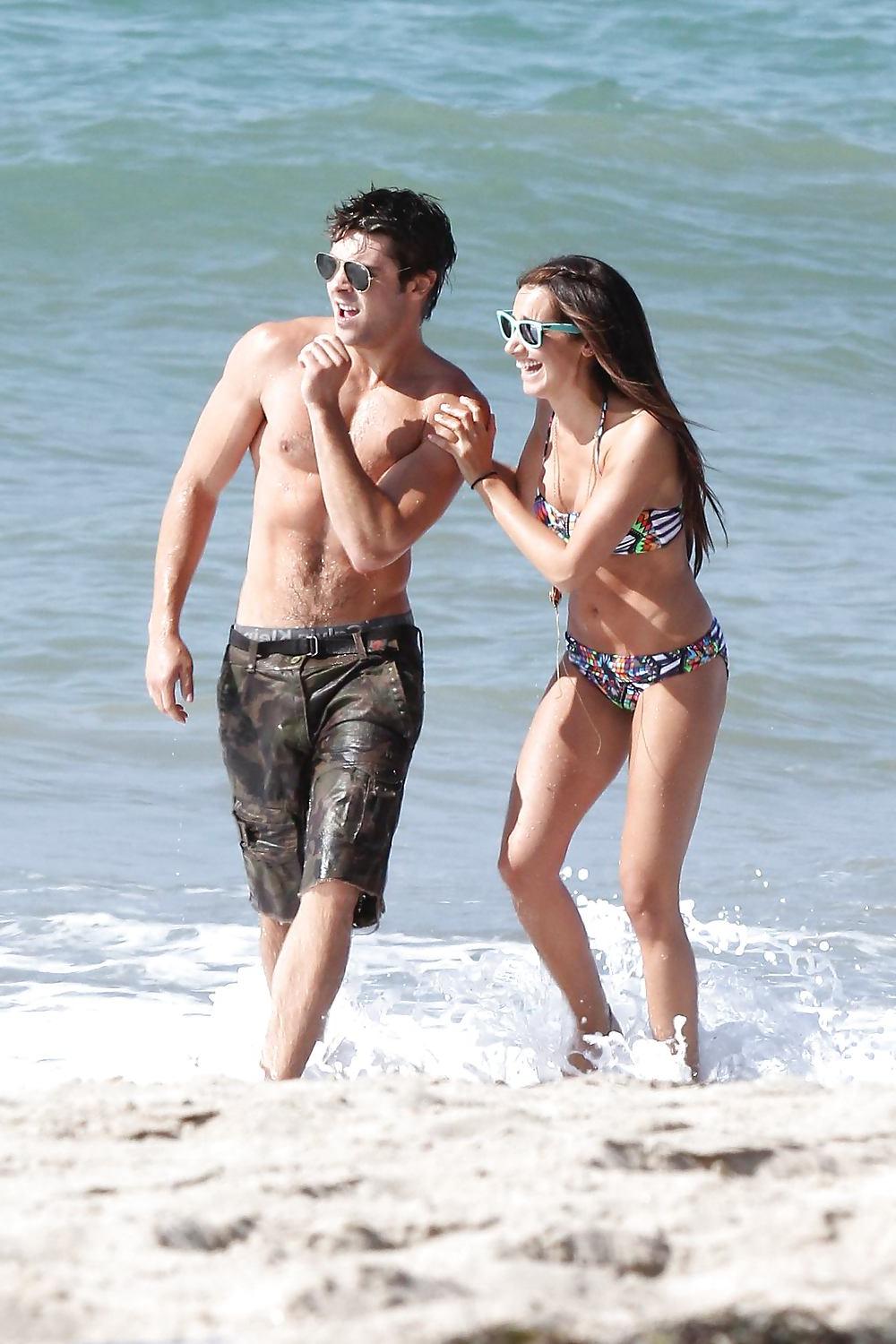25P Ashley Tisdale Bikini candids Malibu Beach